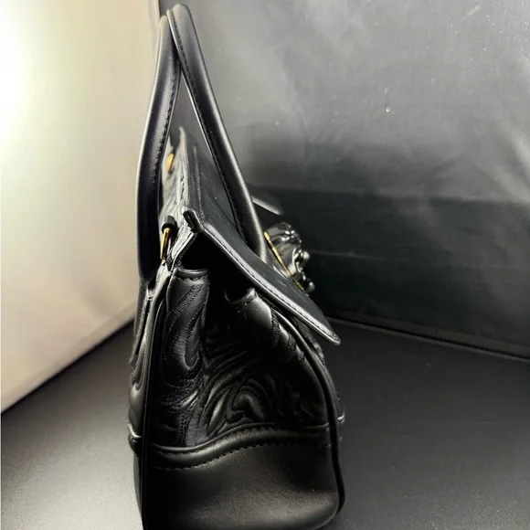 2019 Versace Black Palazzo Empire Crystal Baroque embellished Medusa Women's Bag - Picture 3 of 8